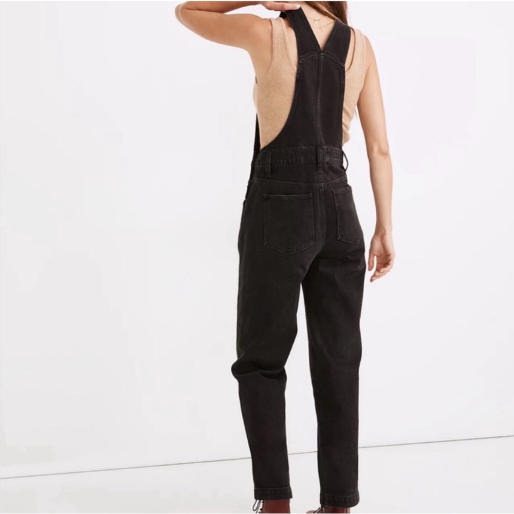 Madewell Black Straight Overalls Size S EUC - Picture 3 of 7
